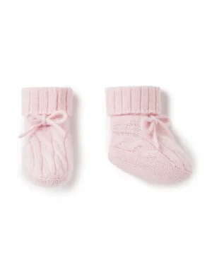 N.Peal Baby*Cable Cashmere Booties