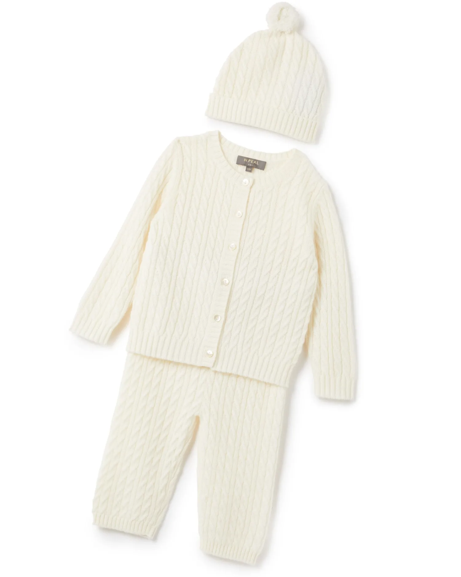 N.Peal Baby*Cable Cashmere Cardigan