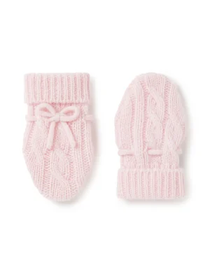 N.Peal Baby*Cable Cashmere Mittens