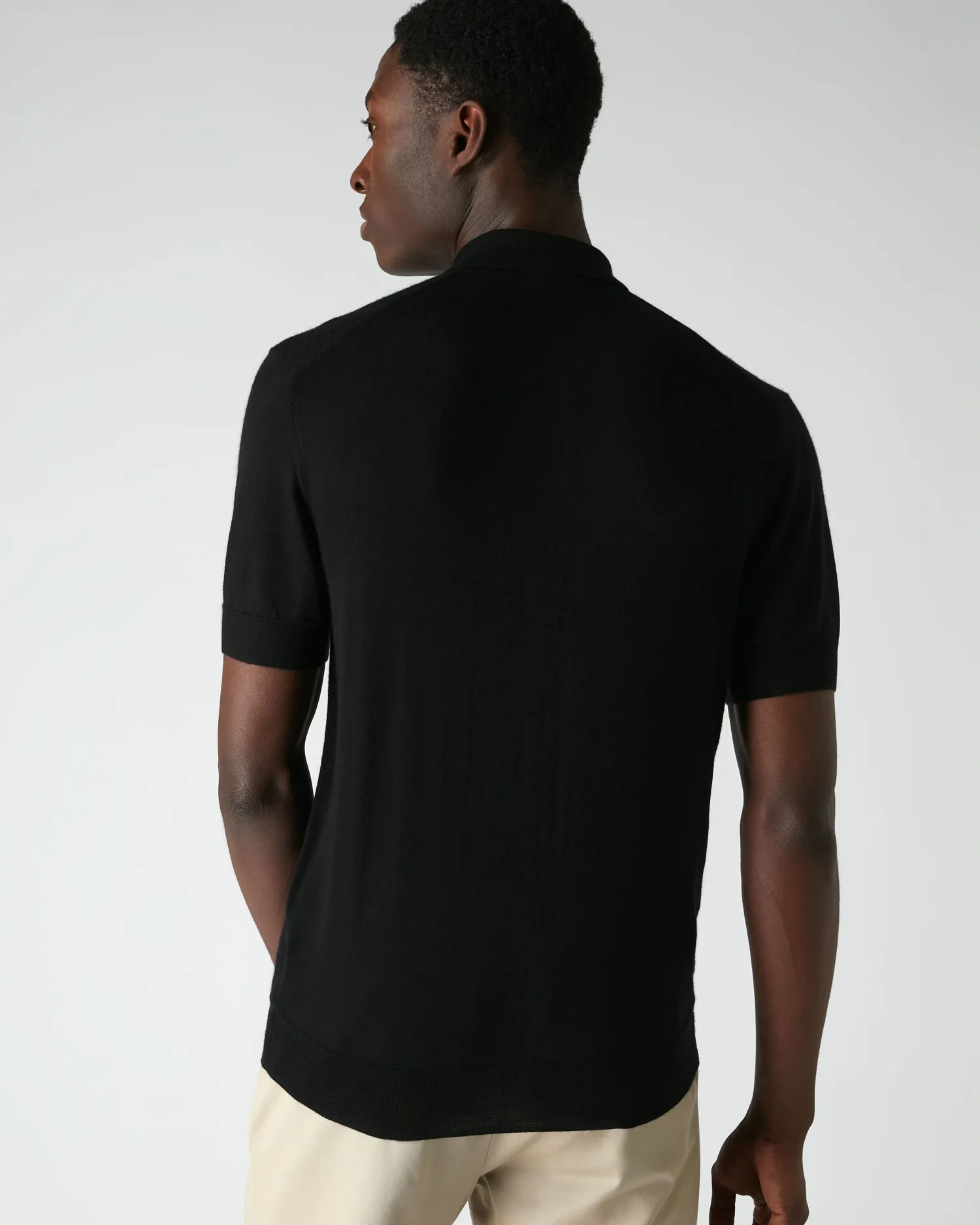 Women N.Peal James Bond Shirts | Black*007 Fine Gauge Cashmere Polo T-shirt