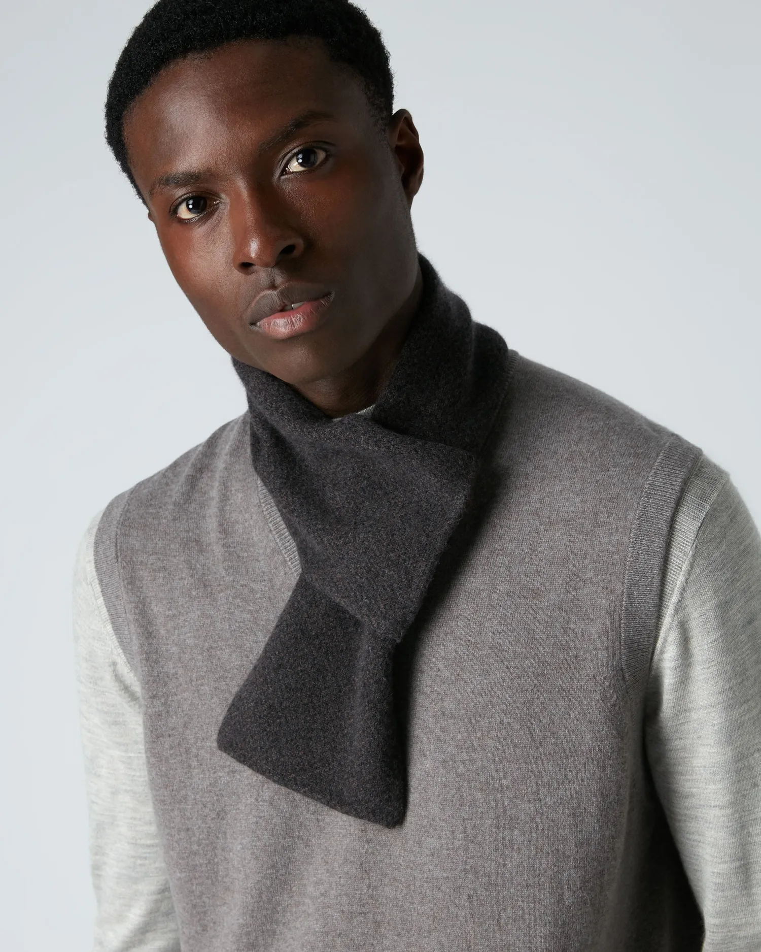 N.Peal Scarves | Skyfall*007 Herringbone Cashmere Scarf
