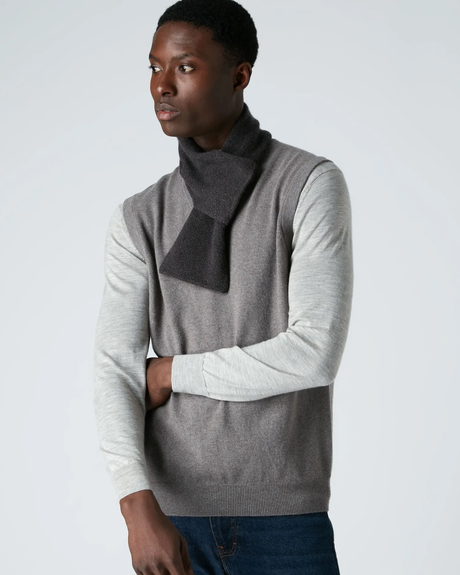 N.Peal Scarves | Skyfall*007 Herringbone Cashmere Scarf