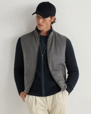 N.Peal Dark Grey | Brooklyn*Men's Belgravia Cashmere Gilet