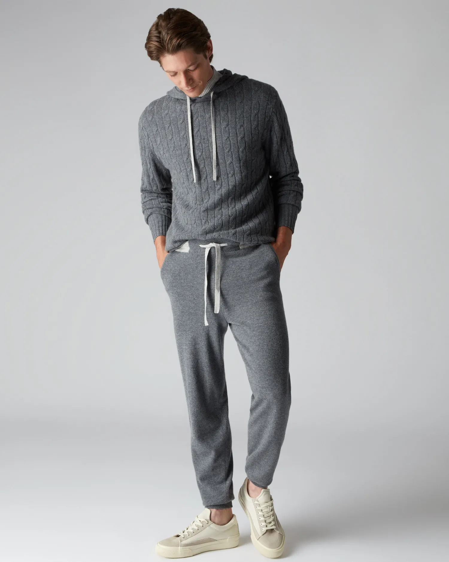 N.Peal Dark Grey | Loungewear*Men's Brompton Cashmere Jogger