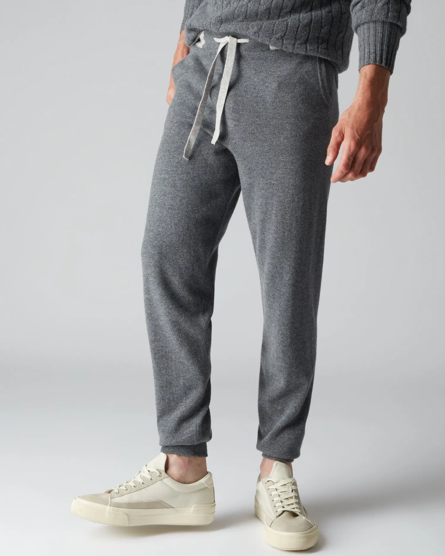N.Peal Dark Grey | Loungewear*Men's Brompton Cashmere Jogger