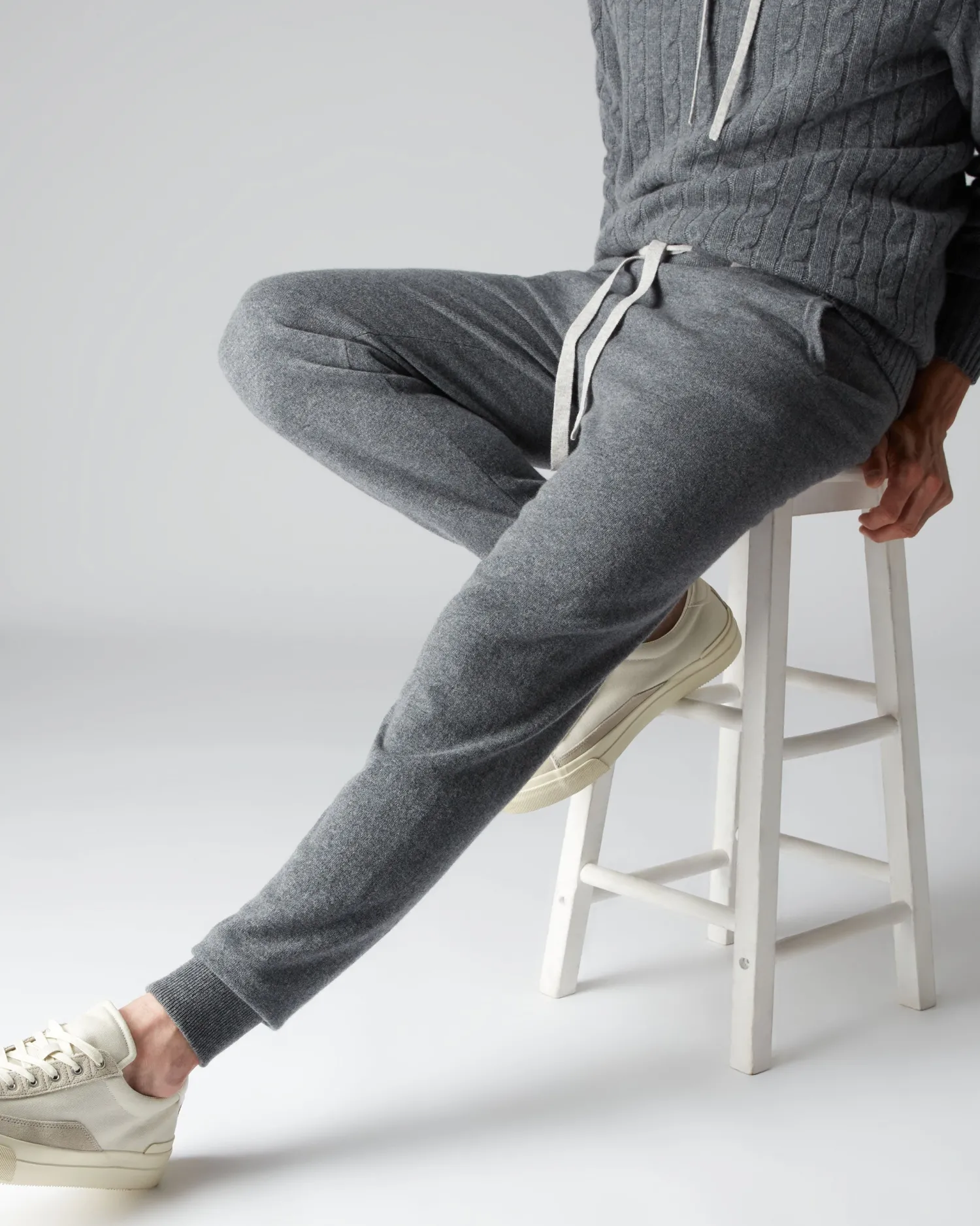 N.Peal Dark Grey | Loungewear*Men's Brompton Cashmere Jogger