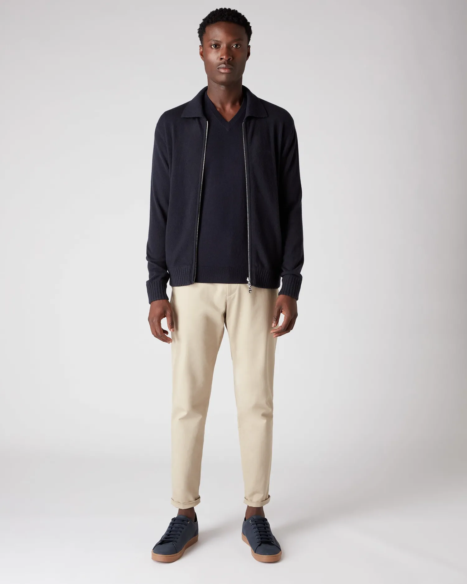 Women N.Peal Navy | Navy*Men's Burlington V Neck Cashmere Sweater