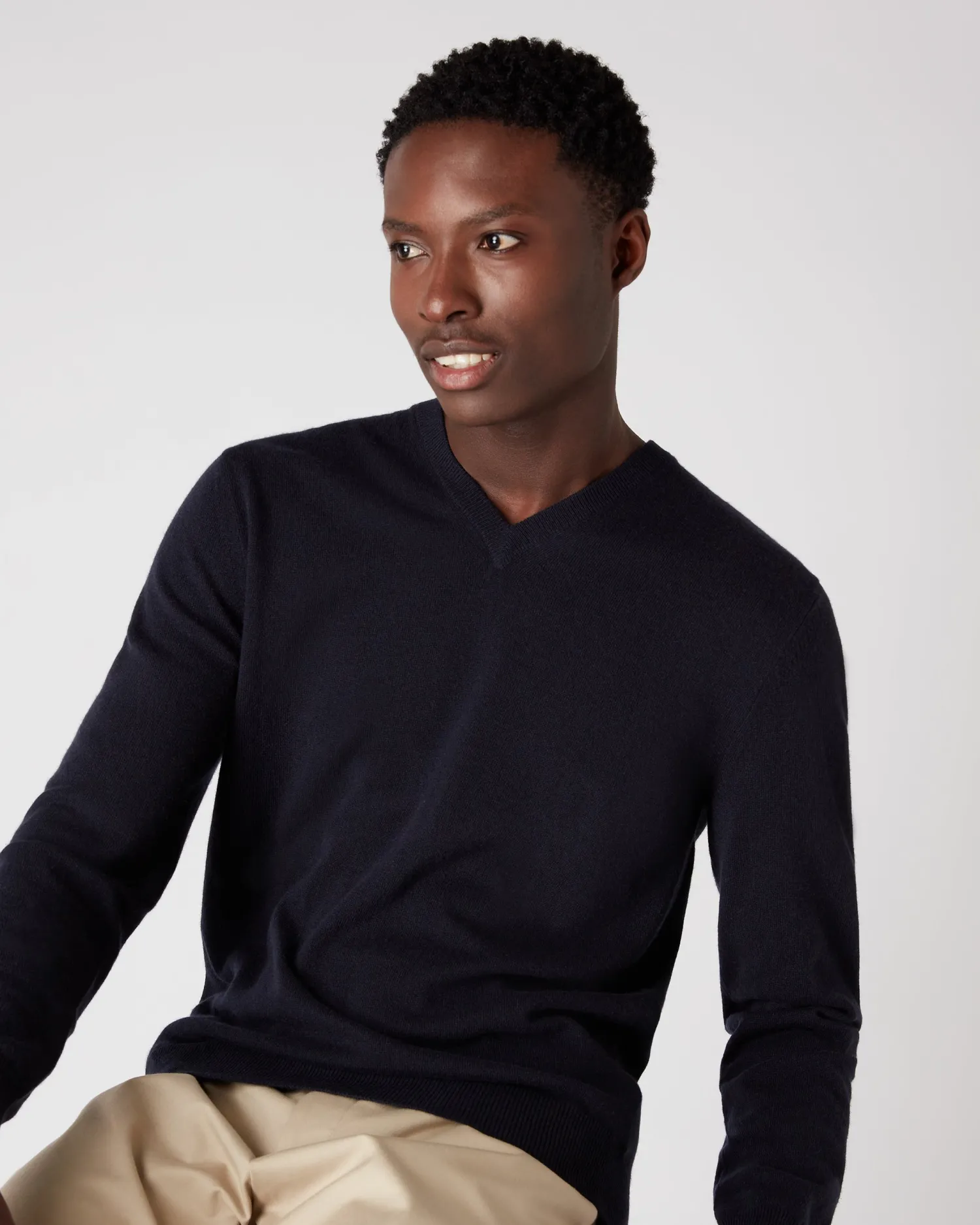Women N.Peal Navy | Navy*Men's Burlington V Neck Cashmere Sweater