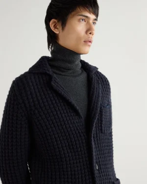 Women N.Peal Navy | Navy*Men's Chunky Moss Stitch Cashmere Blazer