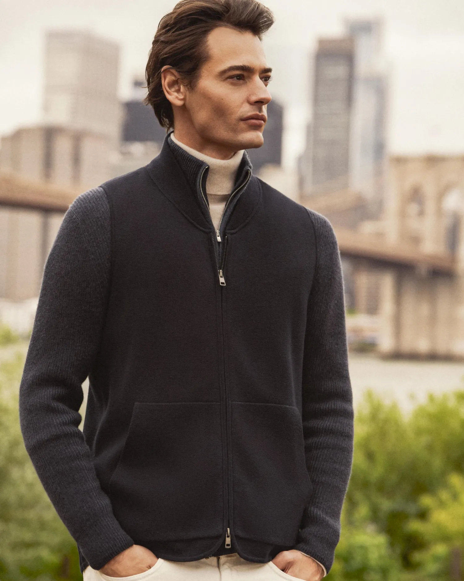 Women N.Peal Navy | Navy*Men's Cotton Blend Gilet