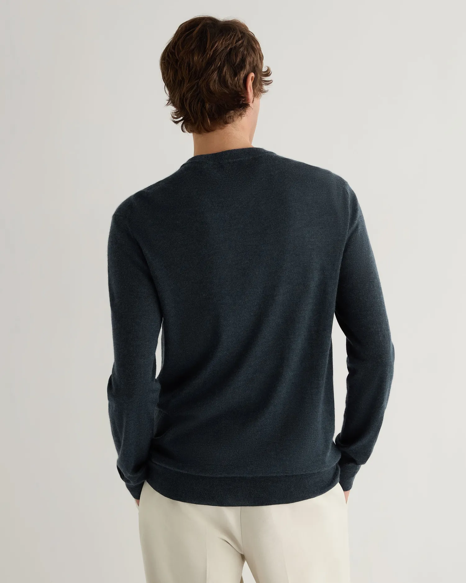 Women N.Peal Blue | Blue*Men's Covent Fine Gauge Cashmere Round Neck Sweater