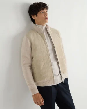 Women N.Peal White | White*Men's Davos Suede Front Jacket PRE-ORDER