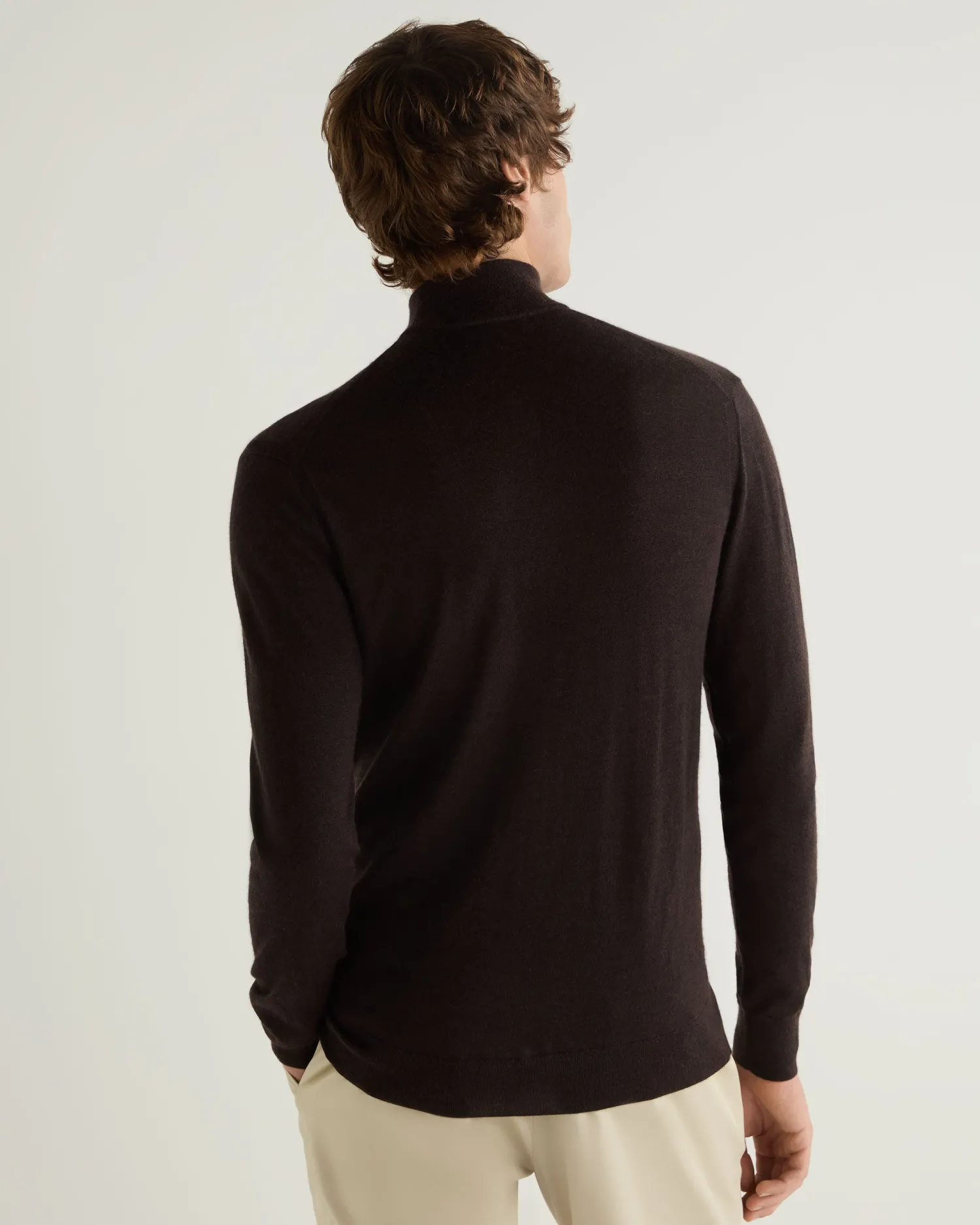 Women N.Peal Brown | Brown*Men's Fine Gauge Cashmere Turtle Neck Sweater