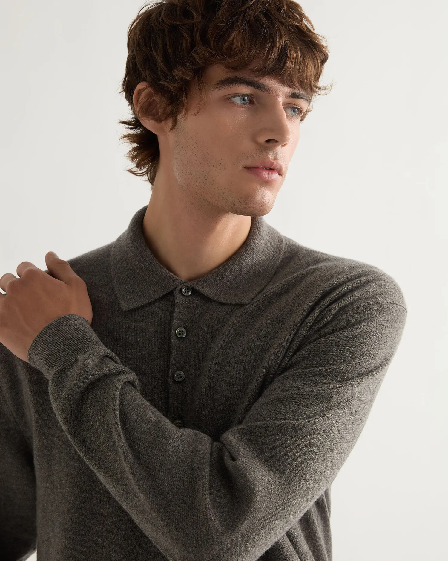 Women N.Peal Natural | Natural*Men's Greenwich Cashmere Polo Shirt