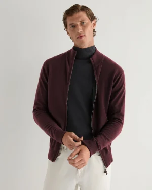 Women N.Peal Red | Red*Men's Knightsbridge Full Zip Cashmere Sweater