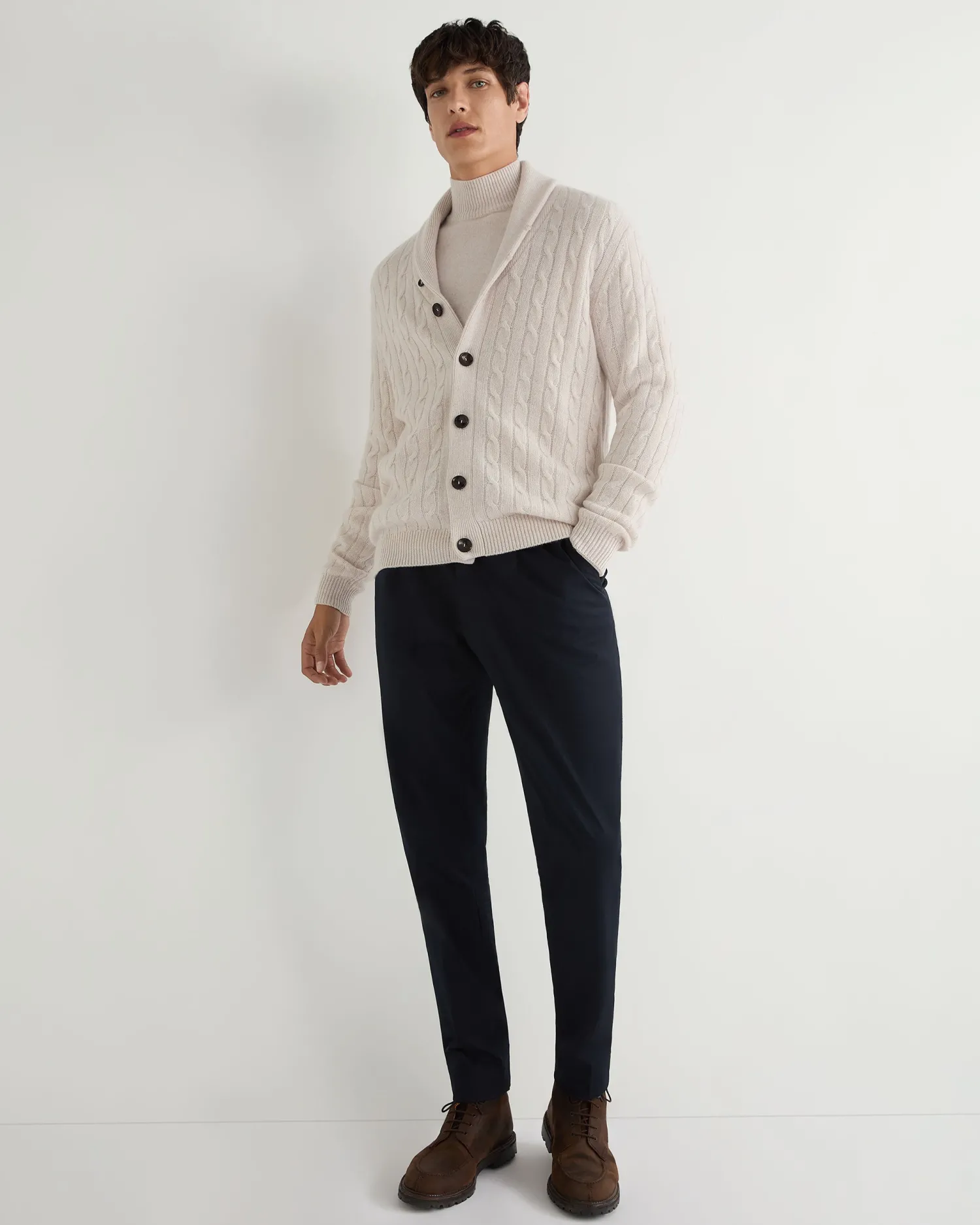 Women N.Peal White | White*Men's Mayfair Turtle Neck Cashmere Sweater