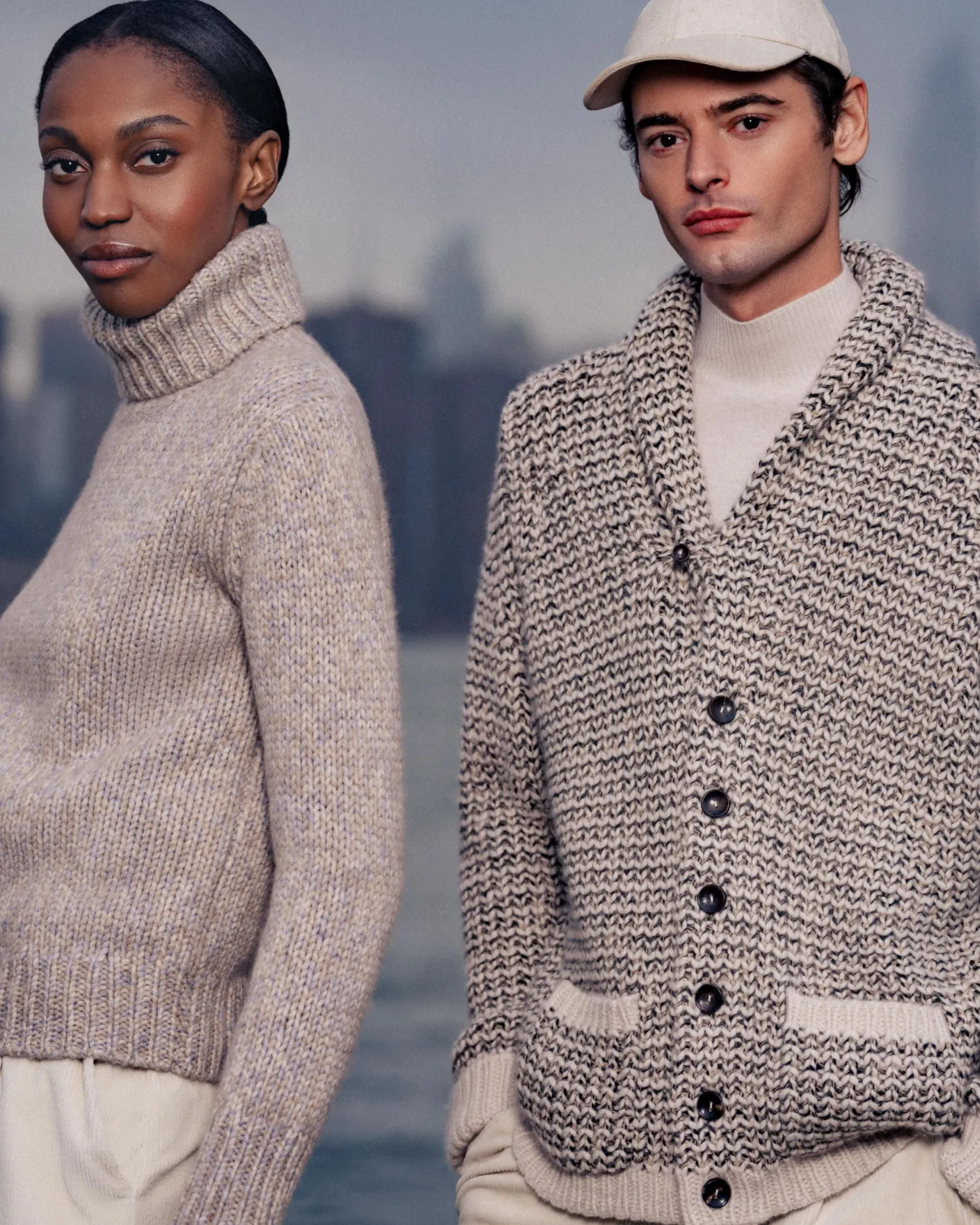 Women N.Peal White | White*Men's Mayfair Turtle Neck Cashmere Sweater