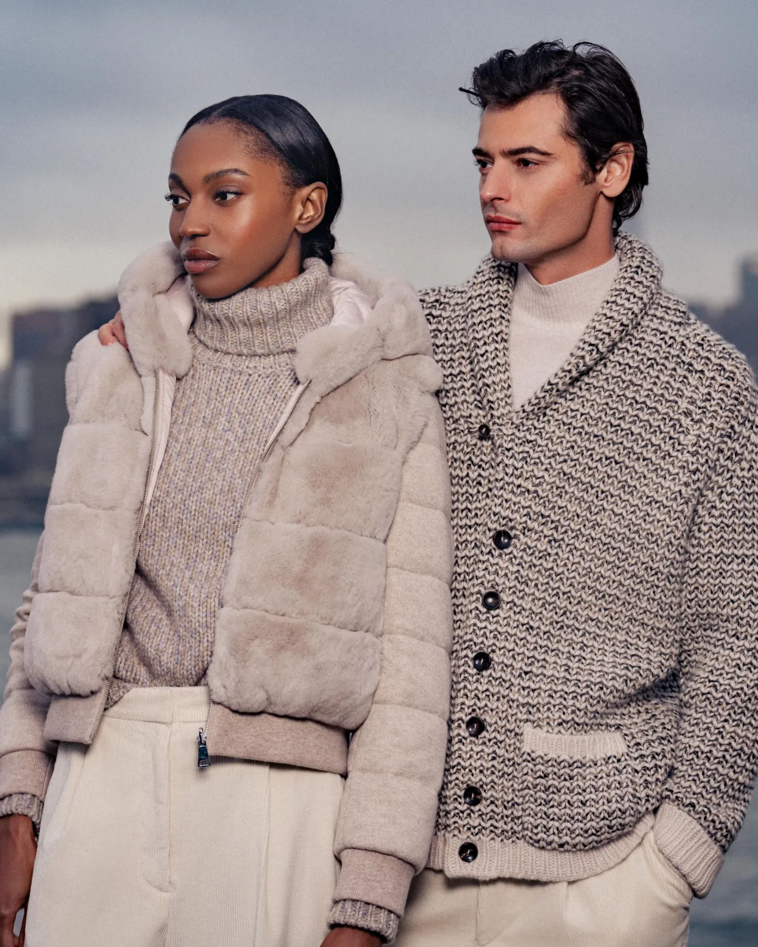 Women N.Peal White | White*Men's Mayfair Turtle Neck Cashmere Sweater