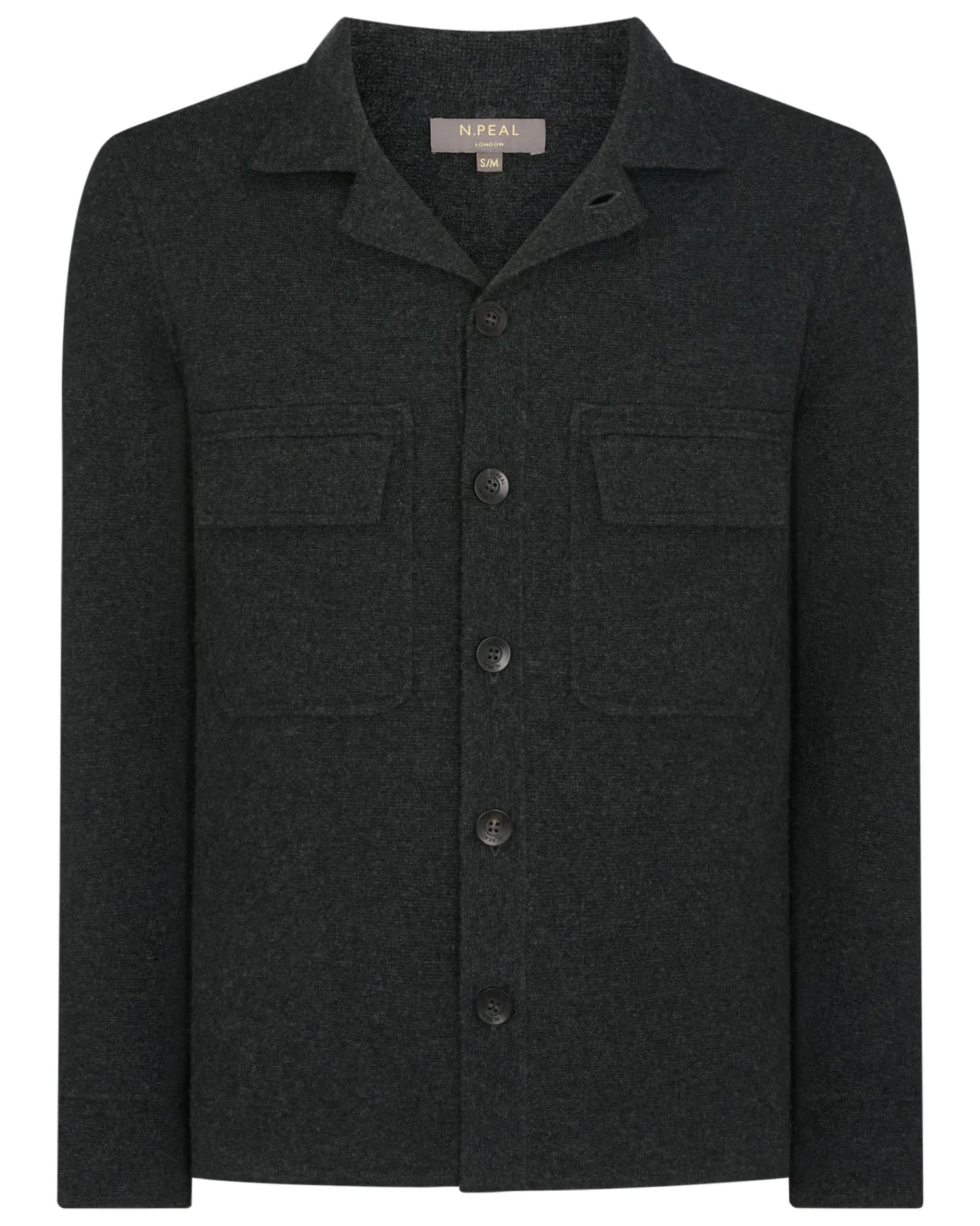 N.Peal Dark Grey | Shirts*Men's Milano Cashmere Overshirt