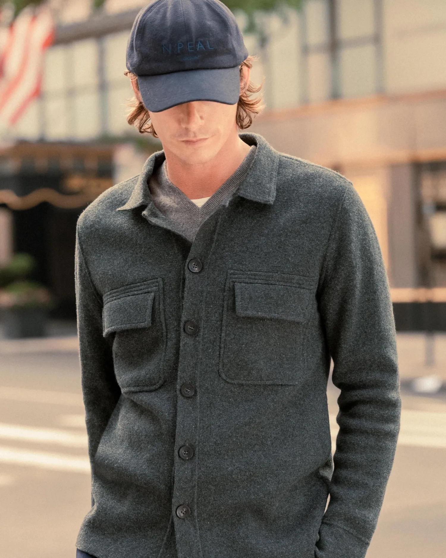 N.Peal Dark Grey | Shirts*Men's Milano Cashmere Overshirt