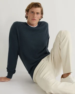 Women N.Peal Blue | Blue*Men's Oxford Round Neck Cashmere Sweater