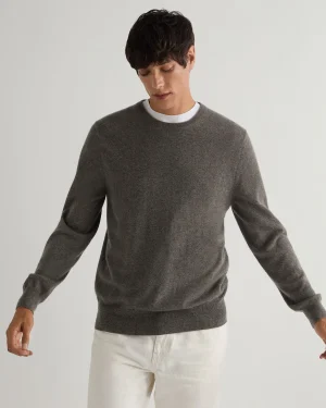 Women N.Peal Natural | Natural*Men's Oxford Round Neck Cashmere Sweater