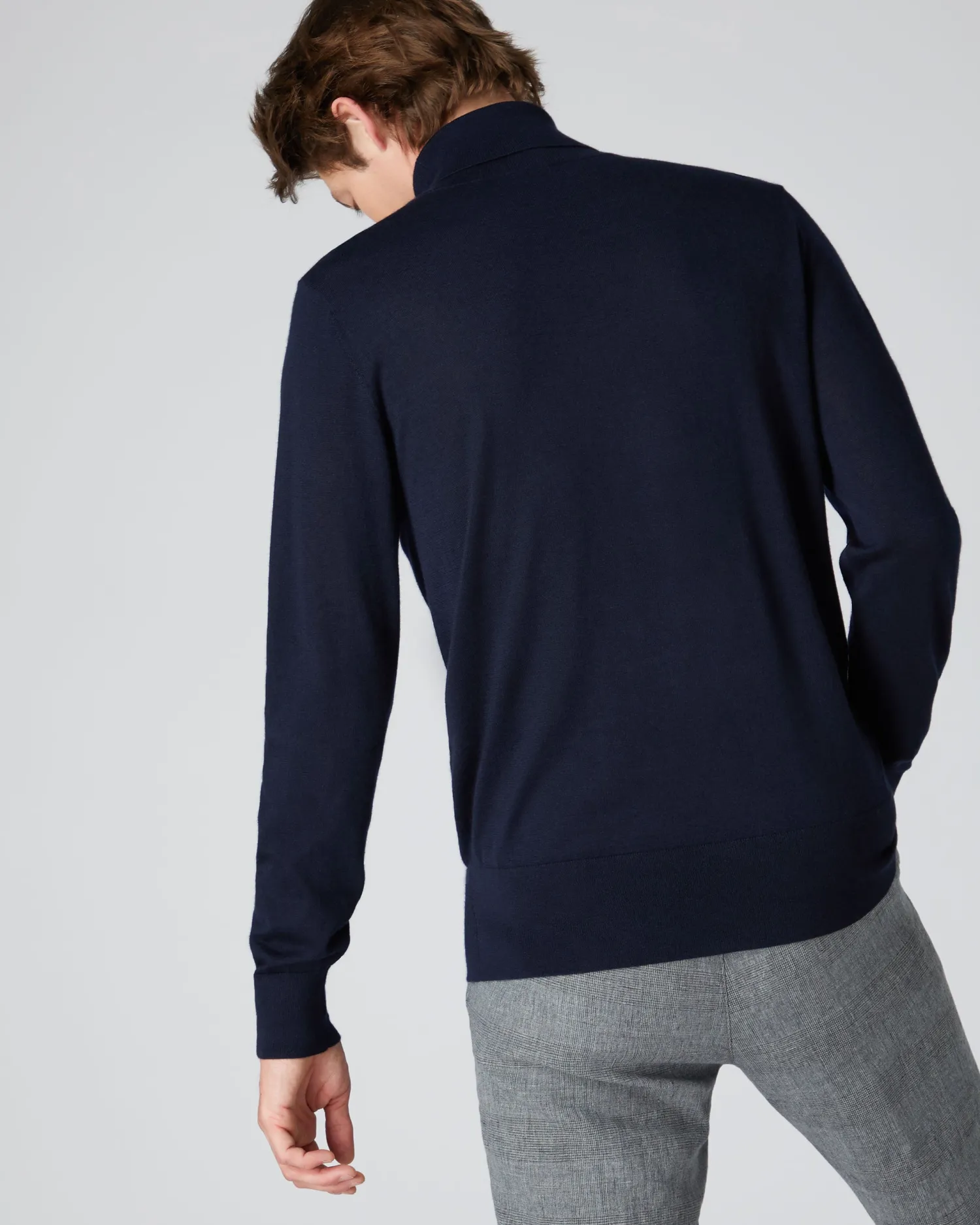 Women N.Peal Blue | Blue*Men's Pimlico Fine Gauge Cashmere Turtle Neck Sweater