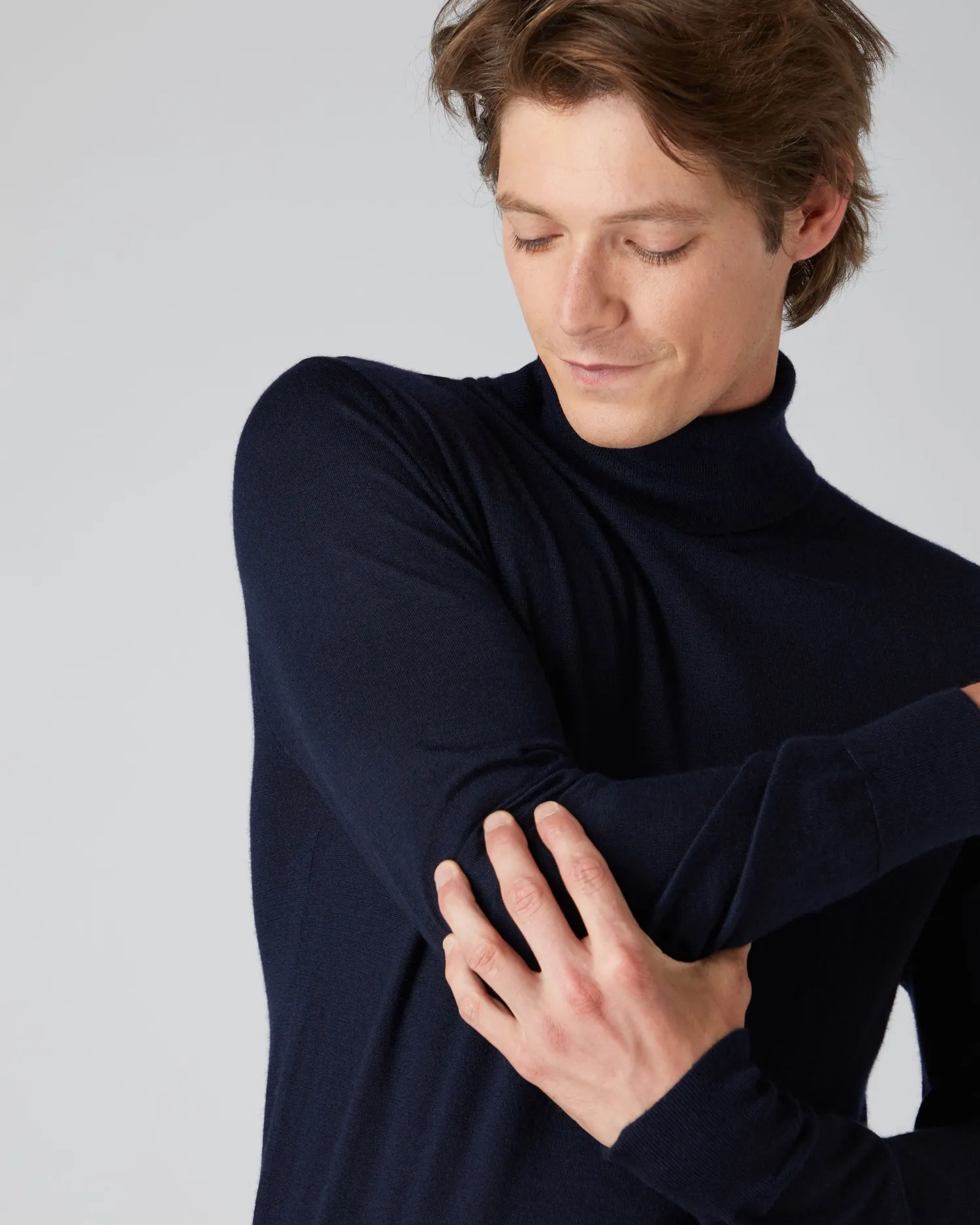 Women N.Peal Blue | Blue*Men's Pimlico Fine Gauge Cashmere Turtle Neck Sweater