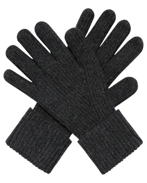 N.Peal Gloves*Men's Ribbed Cashmere Gloves