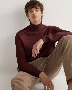 Women N.Peal Red | Red*Men's Trafalgar Turtle Neck Cashmere Sweater