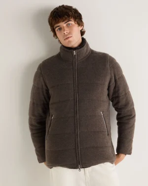 Women N.Peal Natural | Natural*Men's Whistler Fur Quilted Cashmere Jacket