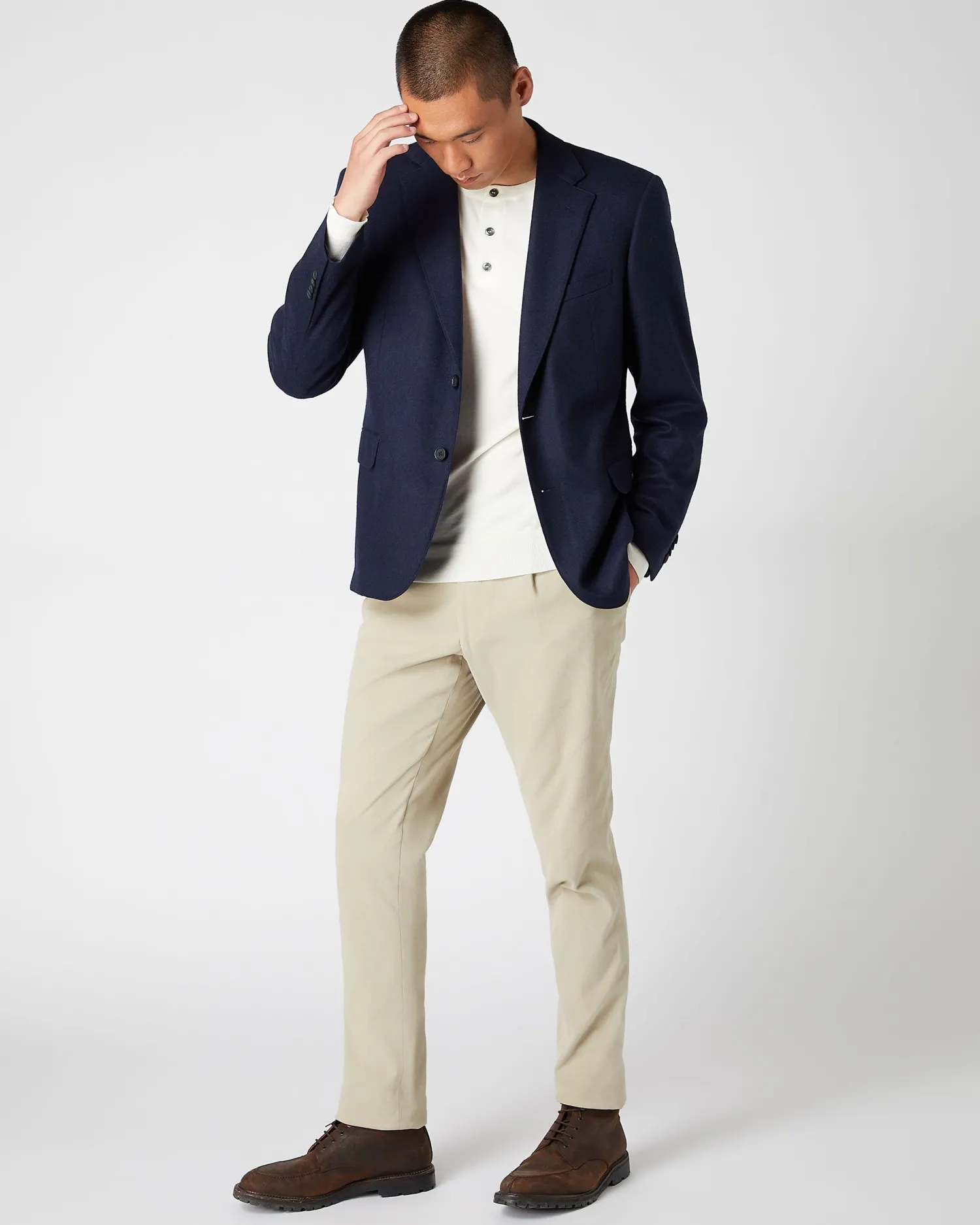 Women N.Peal James Bond Shirts | James Bond Jumpers & Sweaters*007 Round Neck Cotton Cashmere Henley