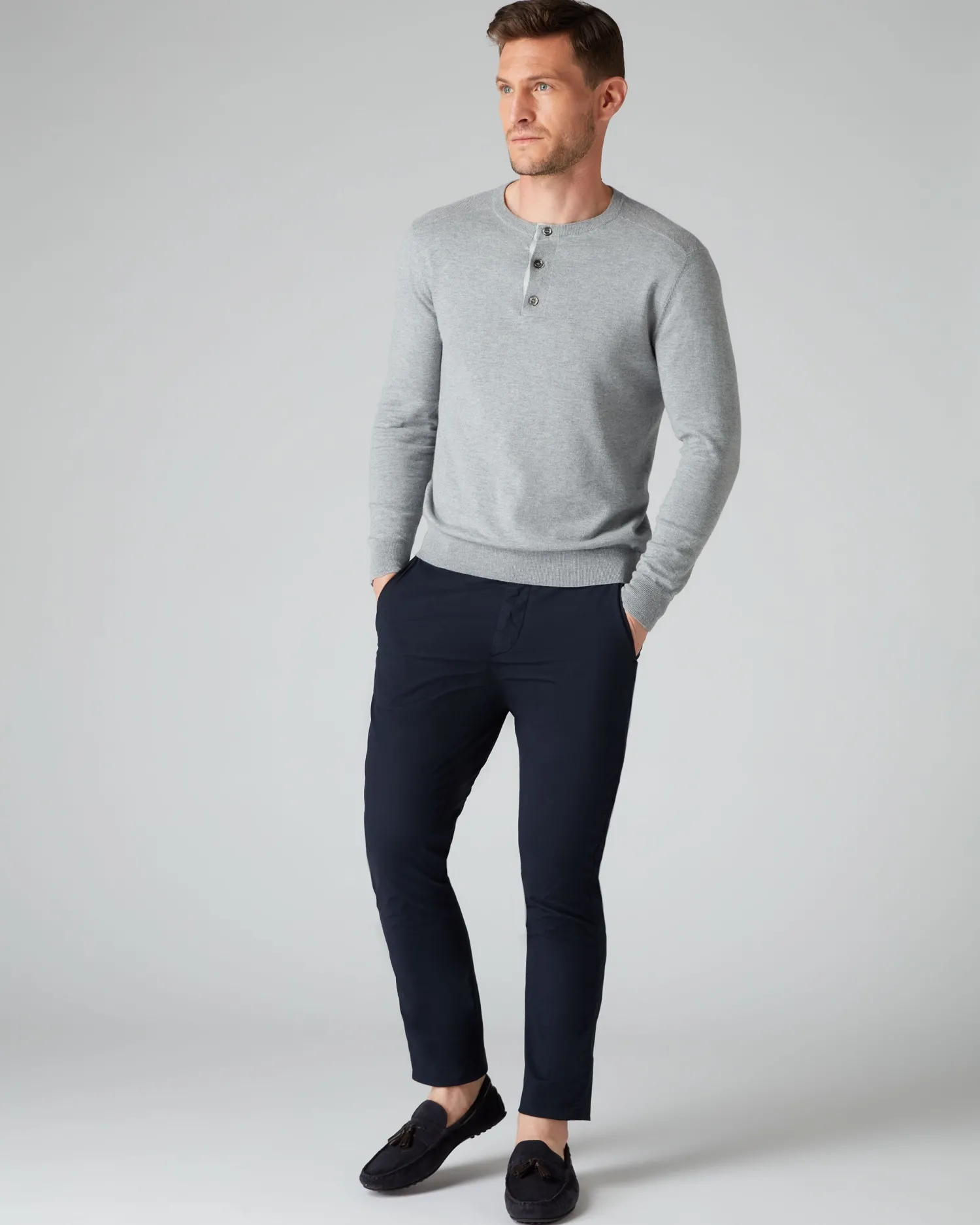 Women N.Peal James Bond Jumpers & Sweaters | James Bond Shirts*007 Round Neck Cotton Cashmere Henley