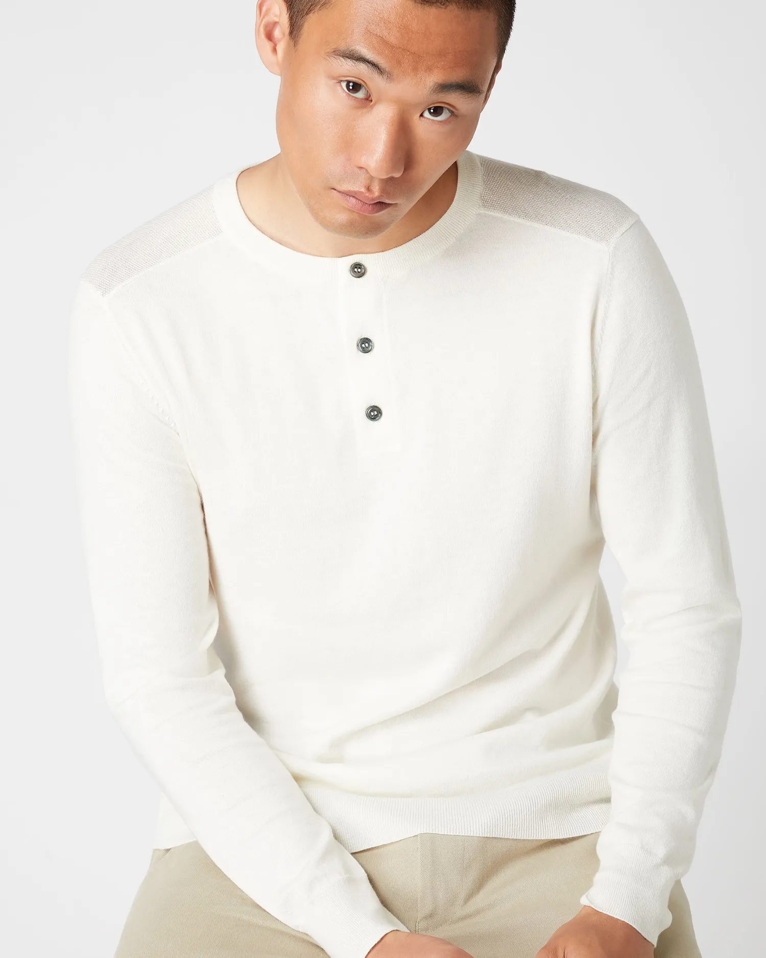 Women N.Peal James Bond Shirts | James Bond Jumpers & Sweaters*007 Round Neck Cotton Cashmere Henley