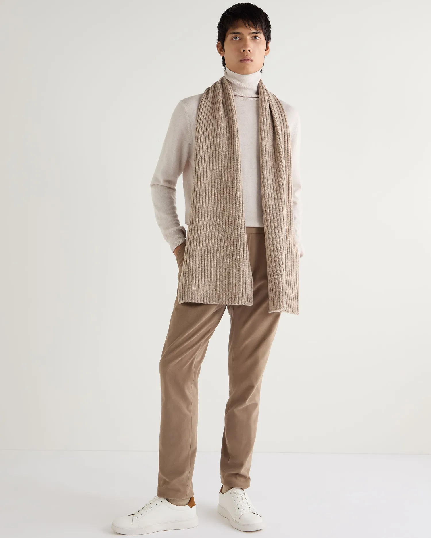 Women N.Peal Scarves | Cashmere Scarves*Unisex Chunky Rib Cashmere Scarf