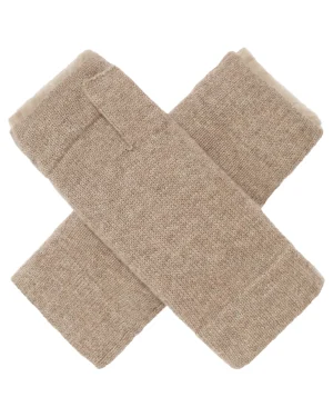 Women N.Peal Fur Trim Accessories | Gloves*Unisex Fur Lined Fingerless Cashmere Gloves