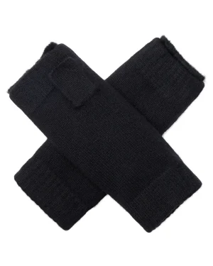 Women N.Peal Fur Trim Accessories | Gloves*Unisex Fur Lined Fingerless Cashmere Gloves