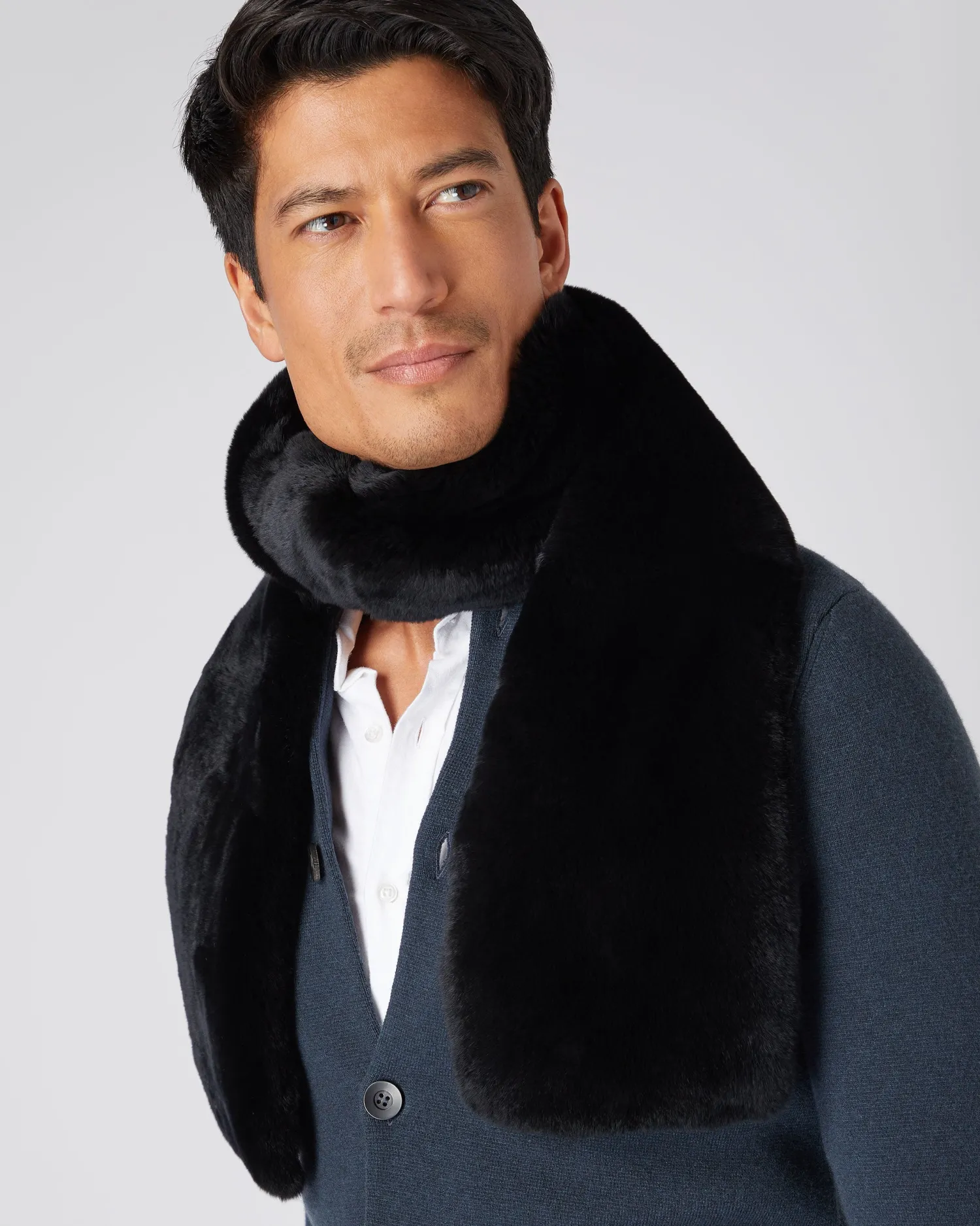 Women N.Peal Fur Trim Accessories | Scarves*Unisex Long Fur Scarf