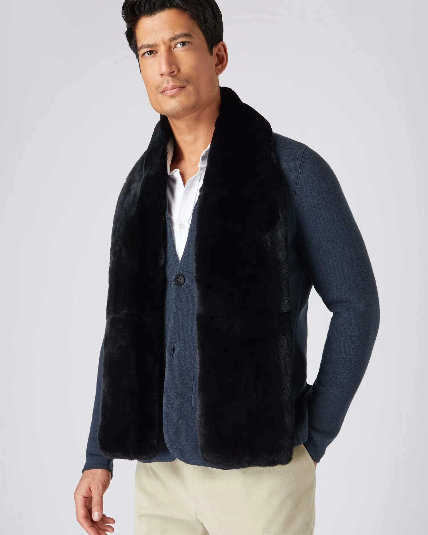 Women N.Peal Fur Trim Accessories | Scarves*Unisex Long Fur Scarf