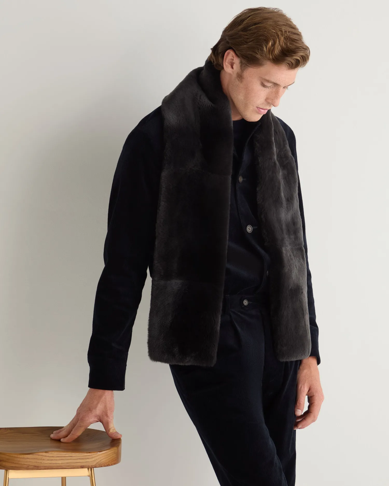 Women N.Peal Fur Trim Accessories | Scarves*Unisex Long Fur Scarf