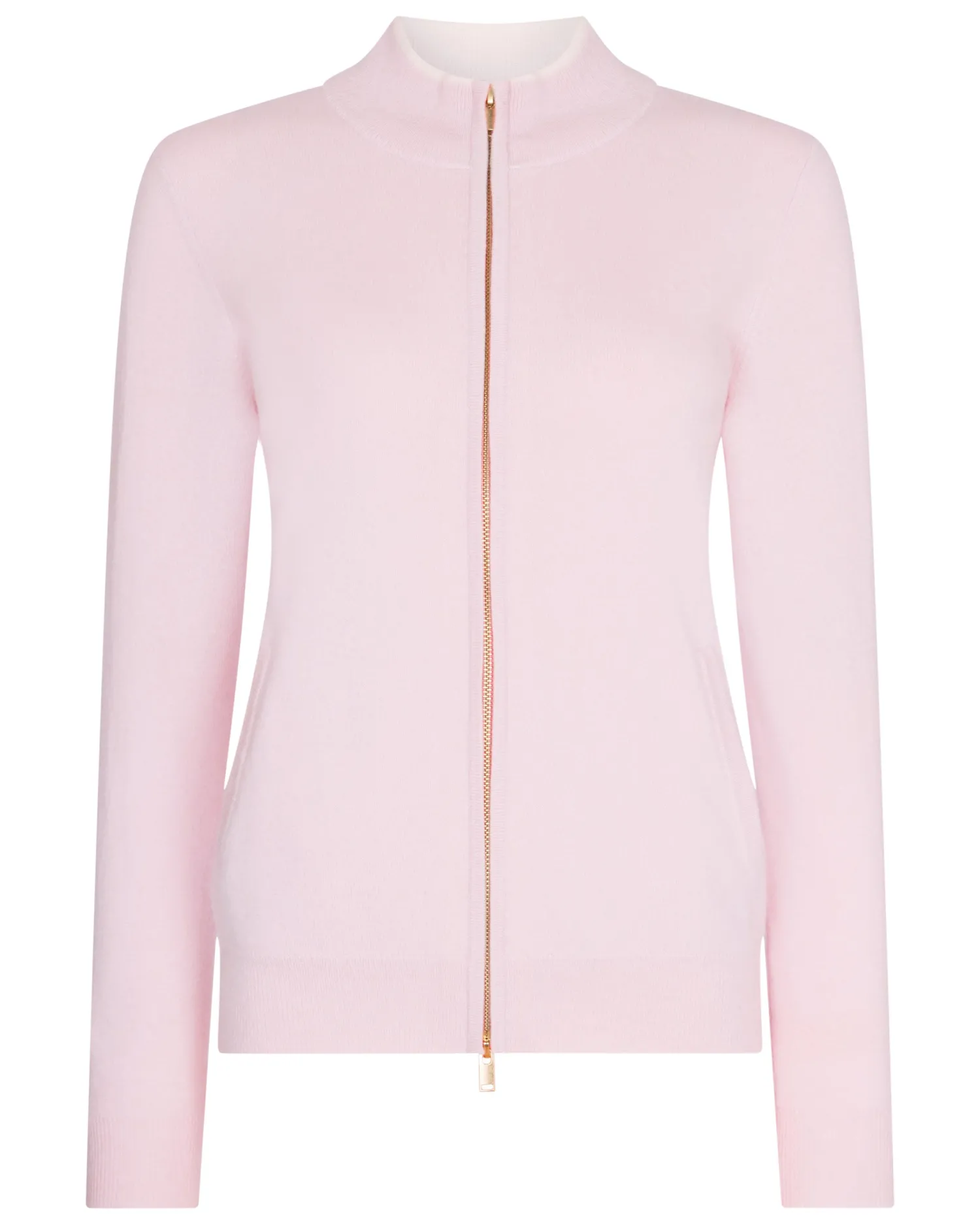 Women N.Peal Organic Cashmere | Pink*Women's Alisa Full Zip Cashmere Cardigan