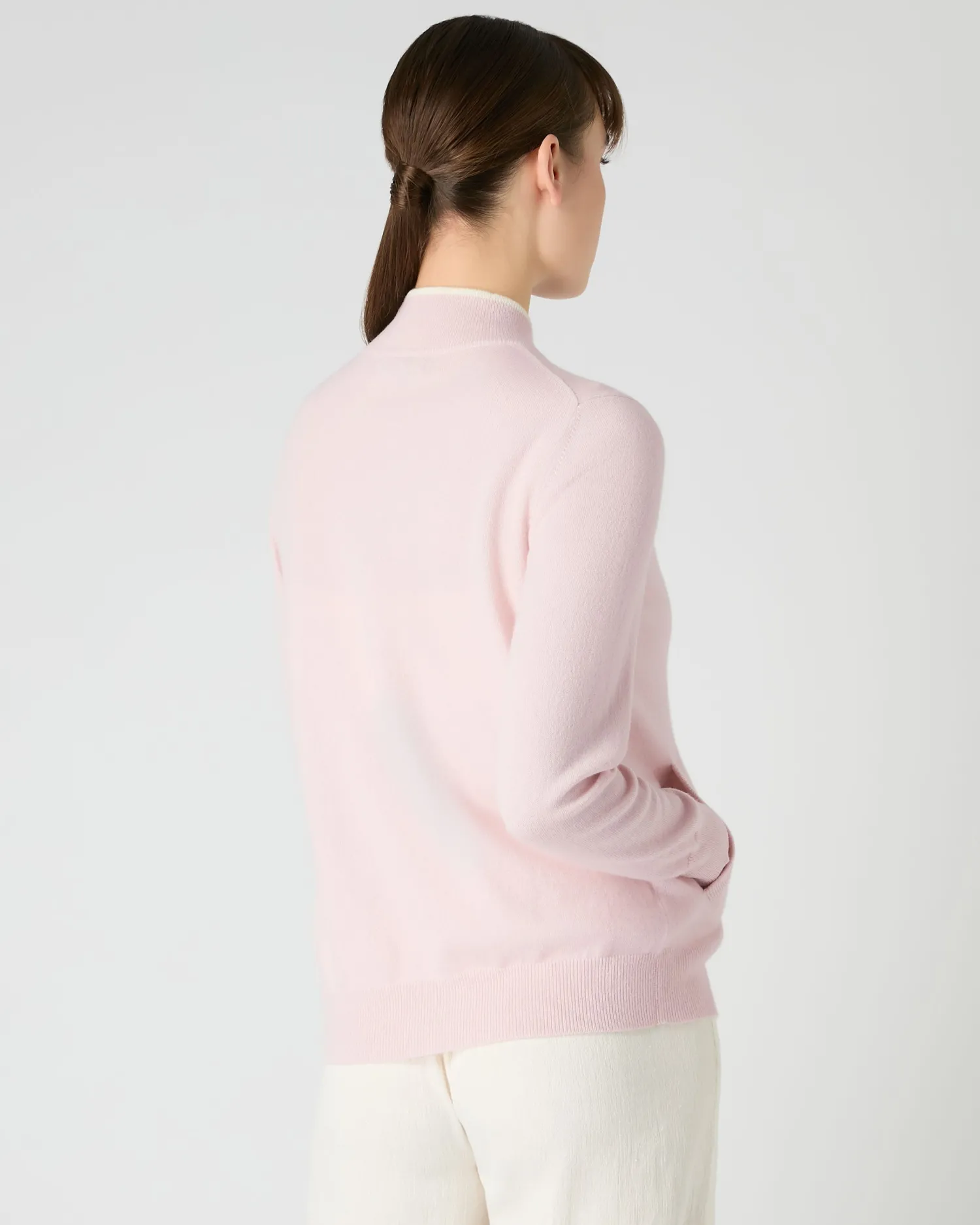 Women N.Peal Organic Cashmere | Pink*Women's Alisa Full Zip Cashmere Cardigan