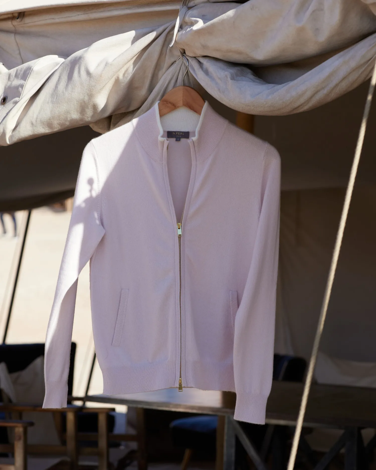 Women N.Peal Organic Cashmere | Pink*Women's Alisa Full Zip Cashmere Cardigan