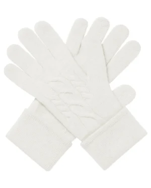 Women N.Peal Gloves*Women's Cable Cashmere Gloves With Lurex