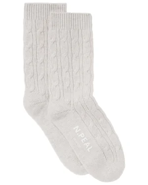 Women N.Peal Homeware | Slippers & Socks*Women's Cable Cashmere House Socks