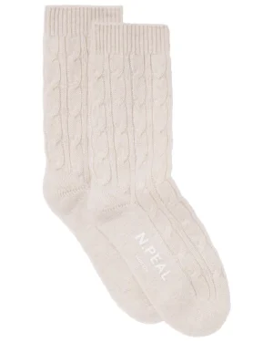 Women N.Peal Homeware | Slippers & Socks*Women's Cable Cashmere House Socks