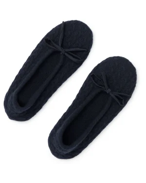 Women N.Peal Homeware | Slippers & Socks*Women's Cable Cashmere Slippers
