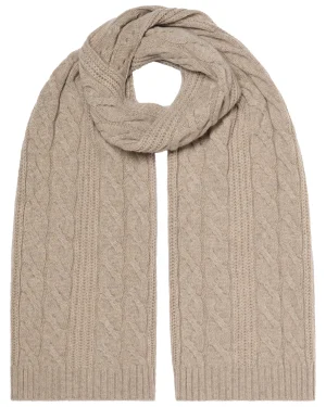 Women N.Peal Cashmere Scarves | Organic Cashmere*Women's Cable Rib Cashmere Scarf