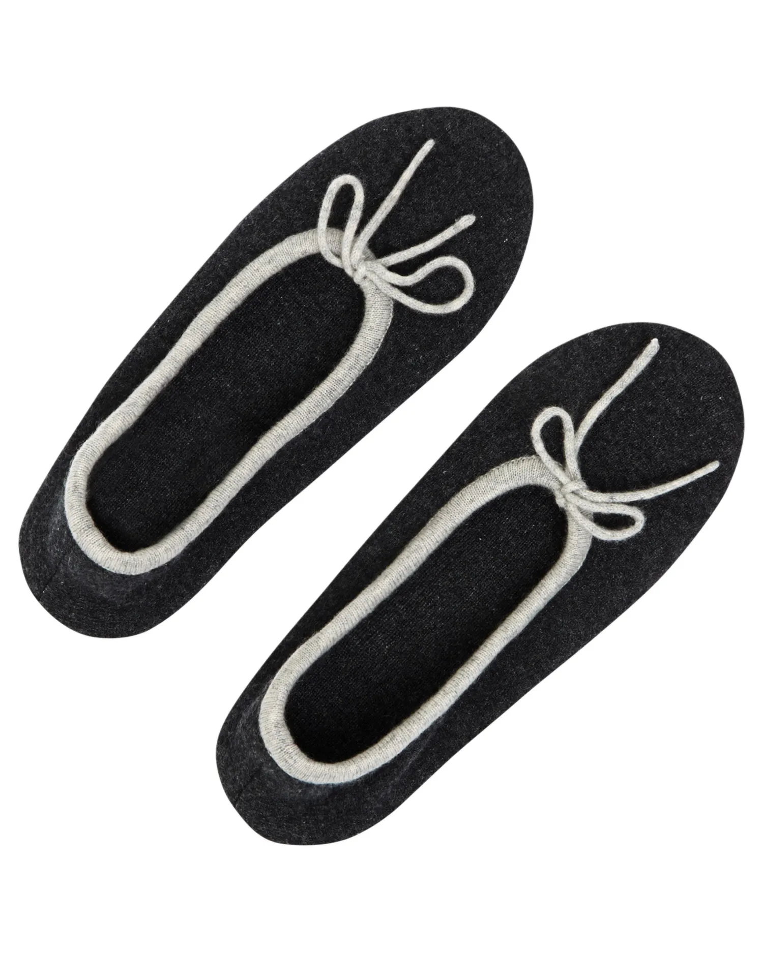 Women N.Peal Homeware | Slippers & Socks*Women's Contrast Trim Cashmere Slippers