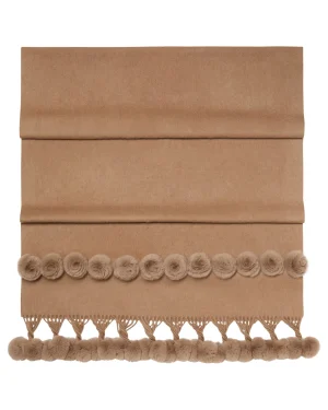 Women N.Peal Fur Poms | Fur Trim Accessories*Women's Davos Fur Bobble Woven Shawl